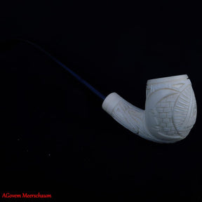 Eye Of Providence Meerschaum Pipe - Natural Wax Handmade - Bricks Masons