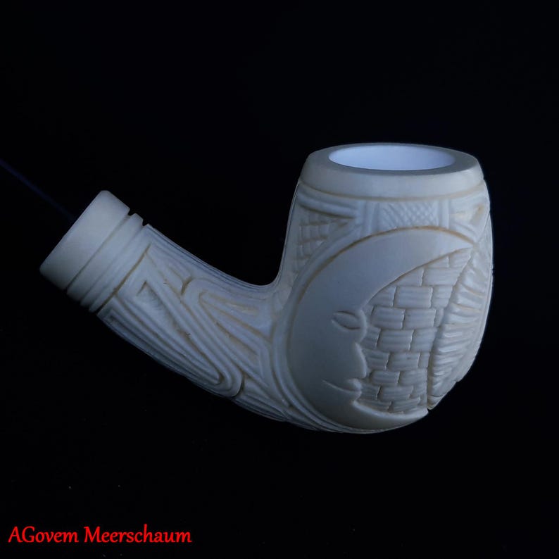 Eye Of Providence Meerschaum Pipe - Natural Wax Handmade - Bricks Masons