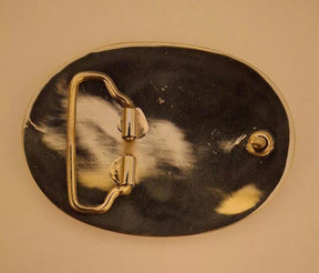 Master Mason Blue Lodge Belt Buckle - Blue & Silver Square Compass G Hand Engraved - Bricks Masons