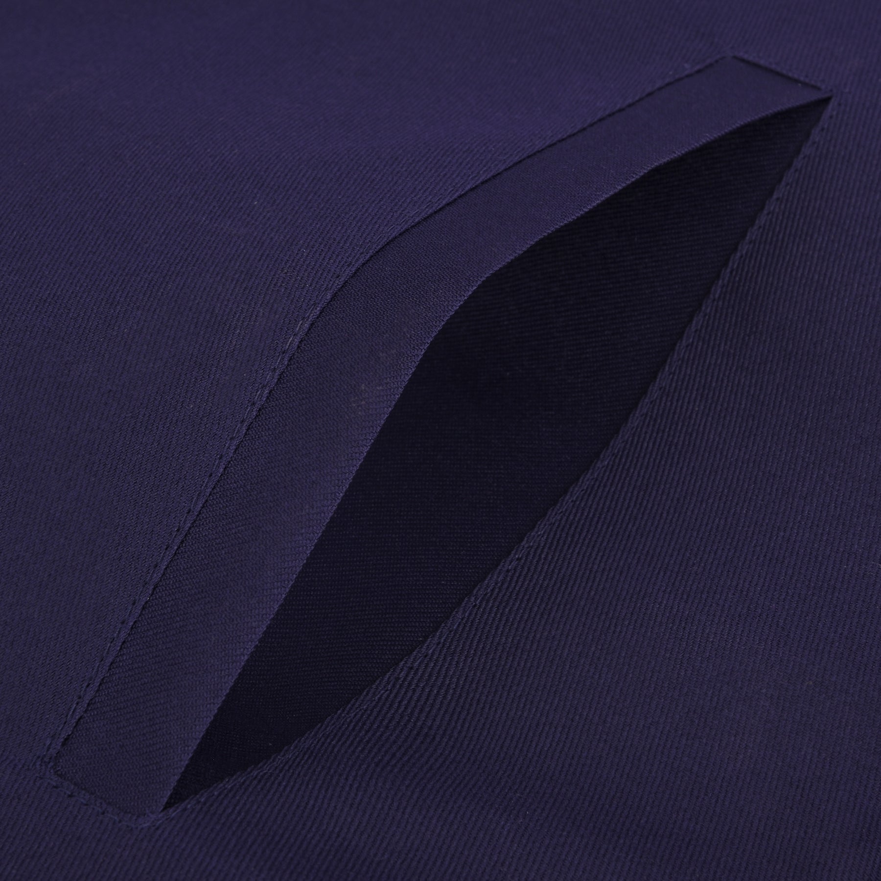 Junior Warden Blue Lodge Officer Apron - Kenton Lodge Navy Velvet With Silver Embroidery Thread - Bricks Masons