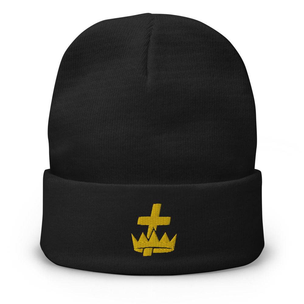 Knighs Templar Beanie - Golden Embroidery - Bricks Masons
