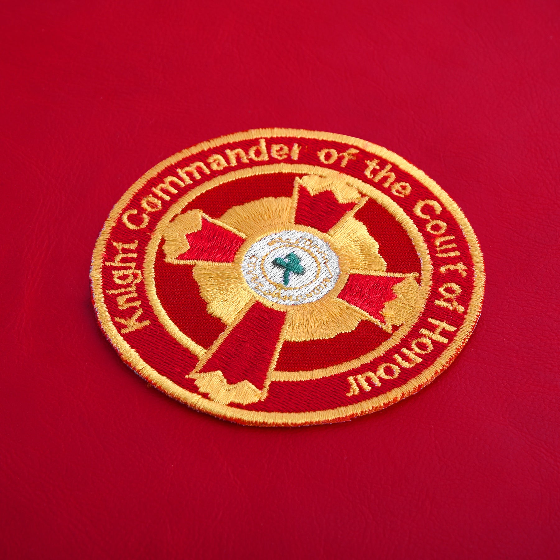 Knight Commander of the Court of Honour Scottish Rite Crown Cap Case - Red Imitation Leather - Bricks Masons