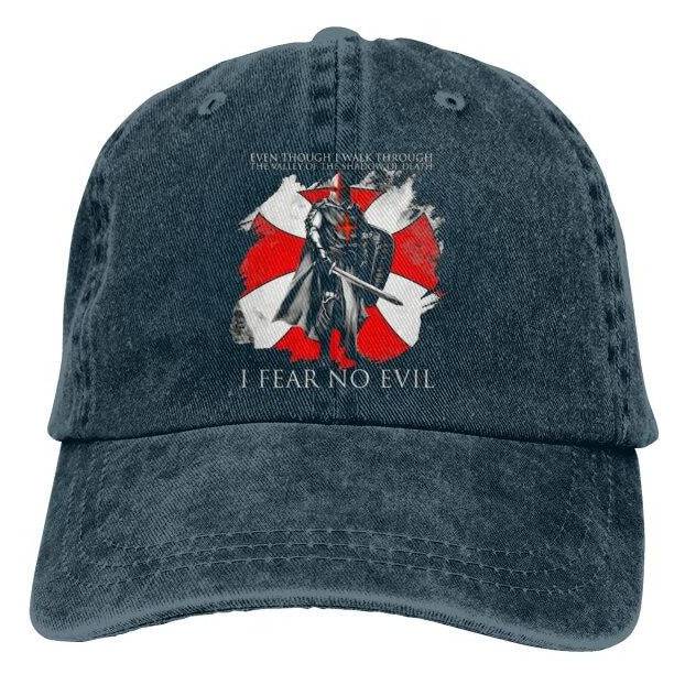 Knights Templar Baseball Cap - (I FEAR NO EVIL) - Bricks Masons