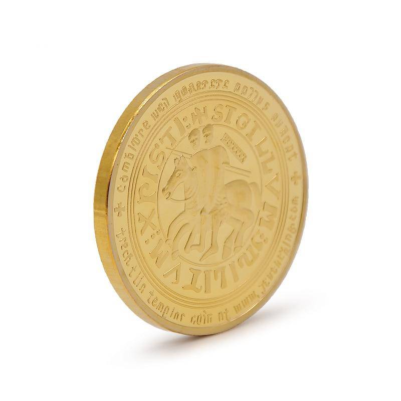 Knights Templar Coin - Gold & Purple - Bricks Masons