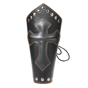 Knights Templar Cuff - Medieval Armor Wide Leather Bracers - Bricks Masons