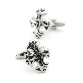 Knights Templar Cufflink - Medieval Motif Cross - Bricks Masons