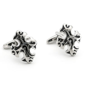 Knights Templar Cufflink - Medieval Motif Cross - Bricks Masons