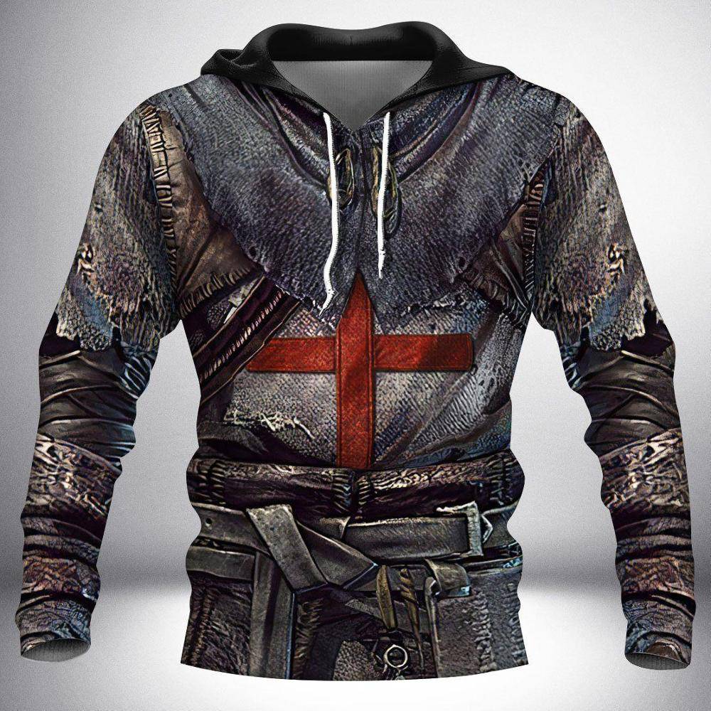 Knights Templar Hoodie - Armor 3D Printed Hooded - Bricks Masons