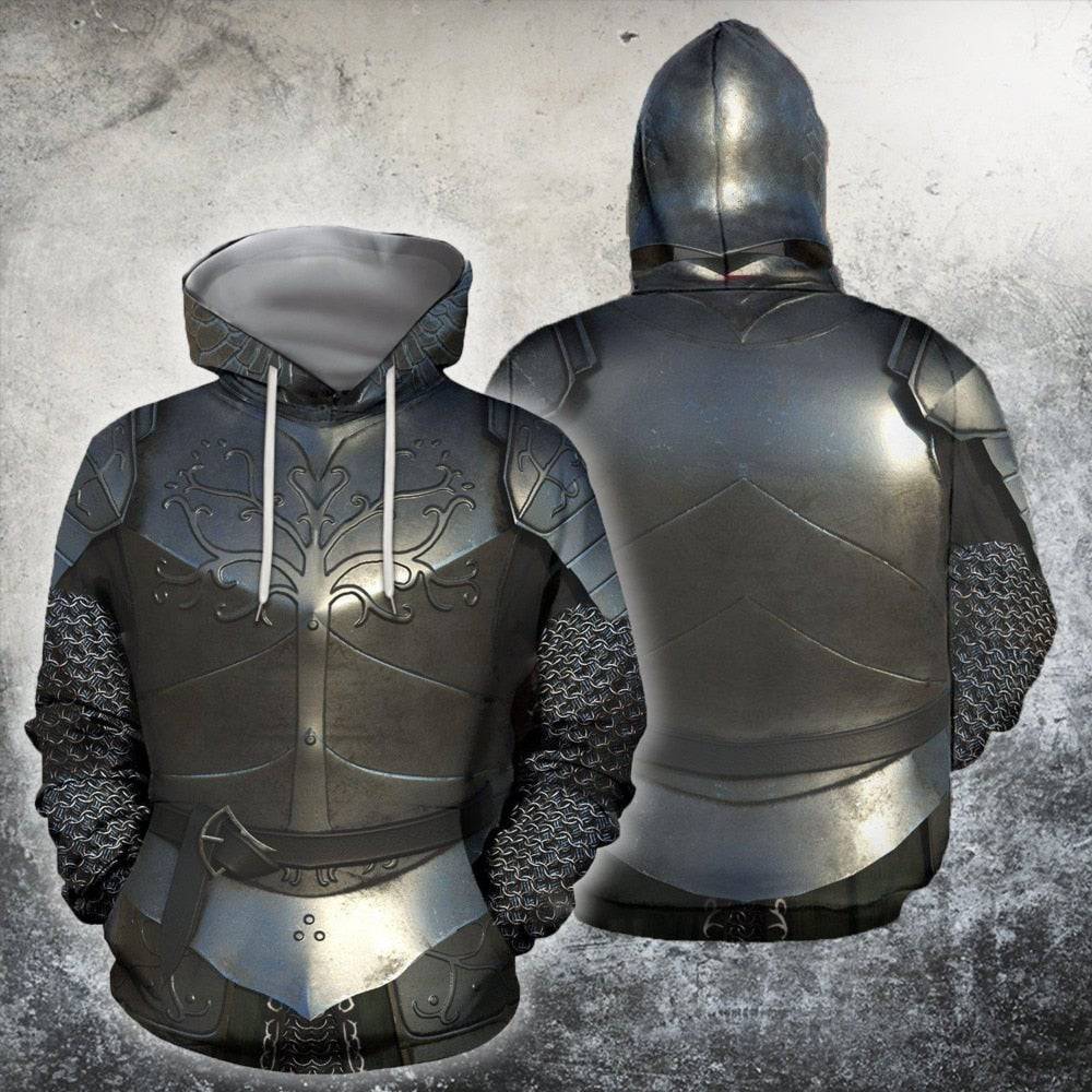 Knights Templar Hoodie - Knight Armor Templar 3D Printed - Bricks Masons