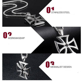 Knights Templar Necklace - Double Maltese Cross - Bricks Masons
