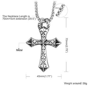 Knights Templar Necklace - Silver Metal With Chain - Bricks Masons