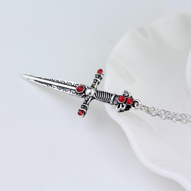 Knights Templar Necklace - Silver & Red - Bricks Masons