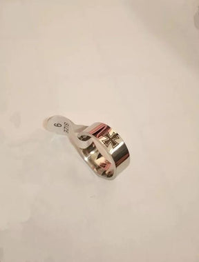 Knights Templar Ring - Cross Band - Bricks Masons