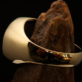 Knights Templar Ring - Gold & Red Sigillum MilItum XPISTI - Bricks Masons