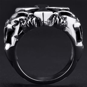 Knights Templar Ring - Medieval Motif Cross - Bricks Masons