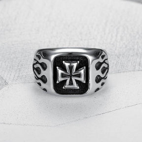 Knights Templar Ring - Square Signet - Bricks Masons