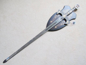 Knights Templar Sword - 12th Century Espada W/ Plaque 48" - Bricks Masons