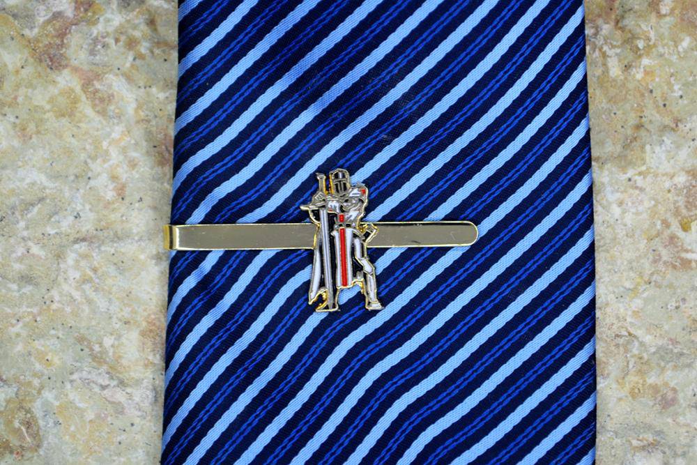 Knights Templar Tie Bar - Gold - Bricks Masons