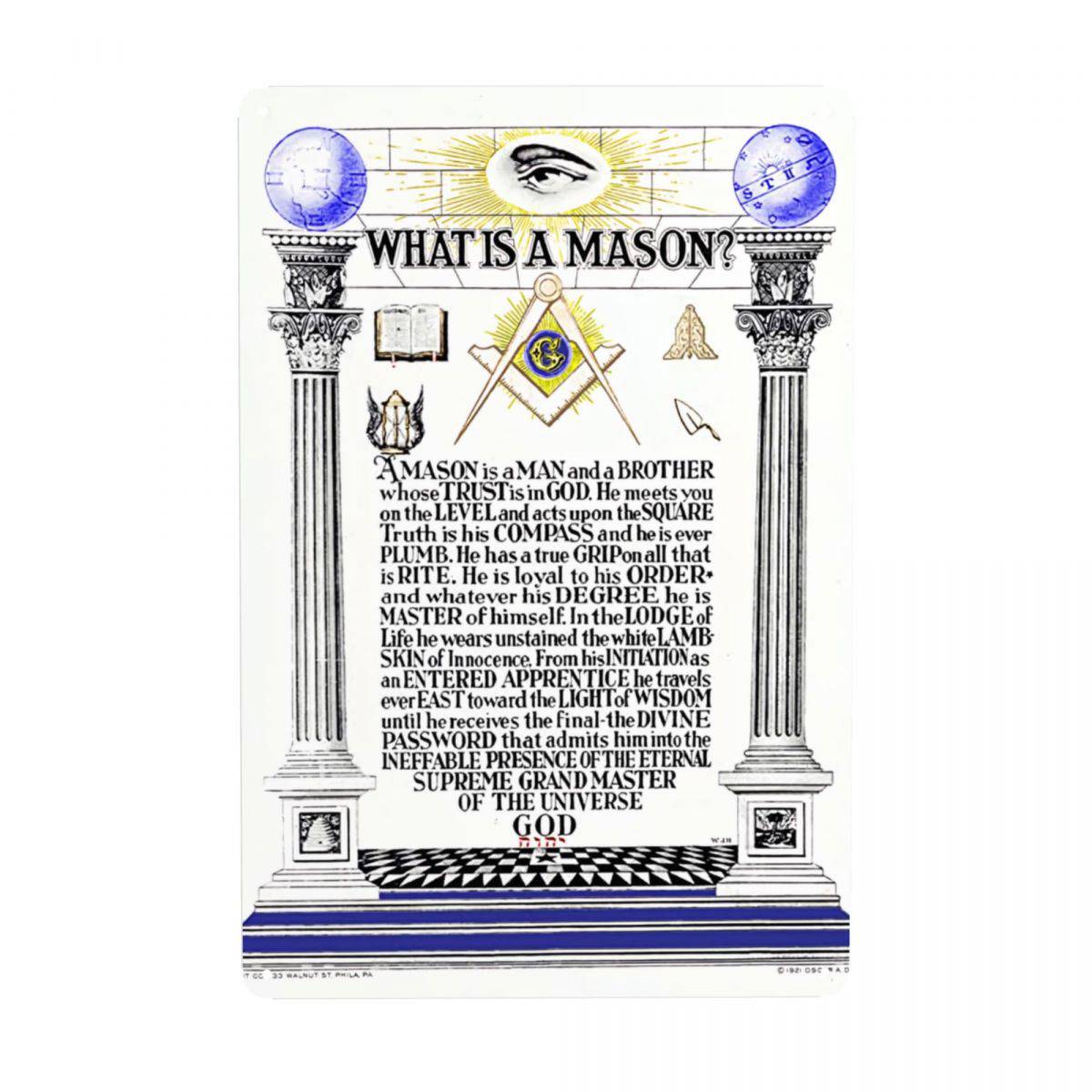 Masonic Canvas - What Is A Mason - Bricks Masons
