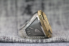 Master Mason Blue Lodge Ring - White Gold Plated & 18k Yellow Gold Face - Bricks Masons