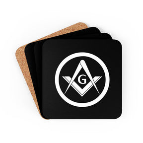 Master Mason Blue Lodge Coaster - Square & Compass G - Bricks Masons