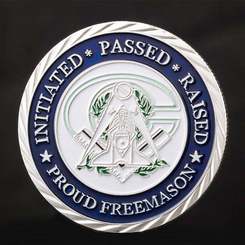 Master Mason Blue Lodge Coin - Faith Hope Charity Making Good Men Better Silver - Bricks Masons