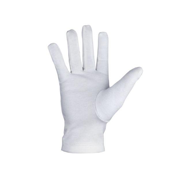 Master Mason Blue Lodge Gloves - White Cotton with Silver Square & Compass G - Bricks Masons