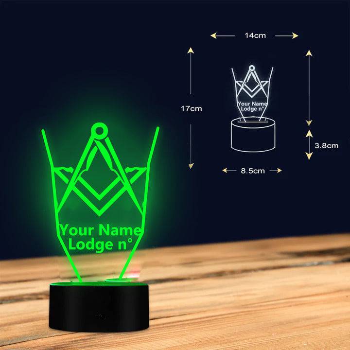 Master Mason Blue Lodge LED Sign - Various Colors - Bricks Masons