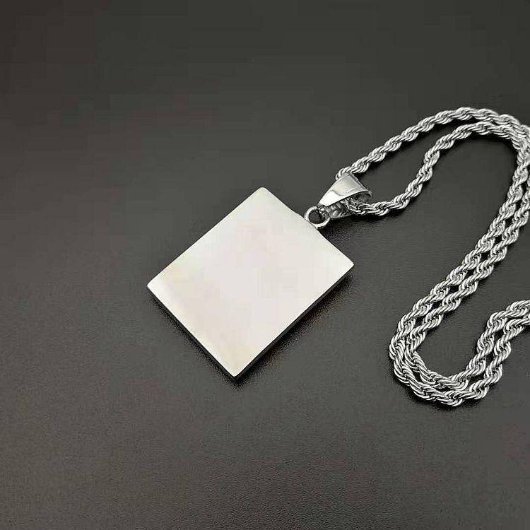 Master Mason Blue Lodge Necklace - American Flag Square & Compass G - Bricks Masons