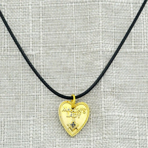 Master Mason Blue Lodge Necklace - Gold Plated MASON'S LADY Square and Compass G - Bricks Masons