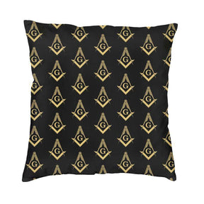 Master Mason Blue Lodge Pillowcase - Square & Compass G Decoration - Bricks Masons