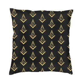 Master Mason Blue Lodge Pillowcase - Square & Compass G Decoration - Bricks Masons