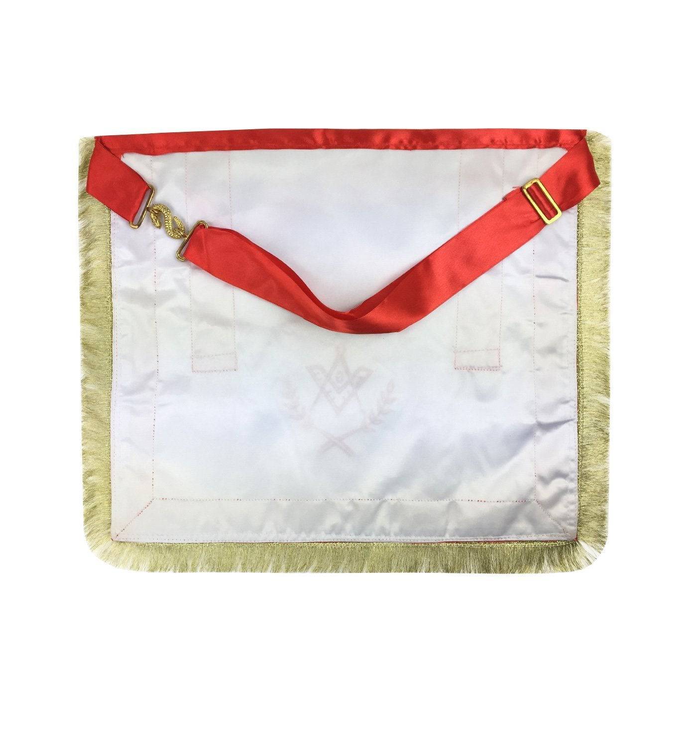 Master Mason Blue Lodge Regalia Set - Red & White Satin - Bricks Masons
