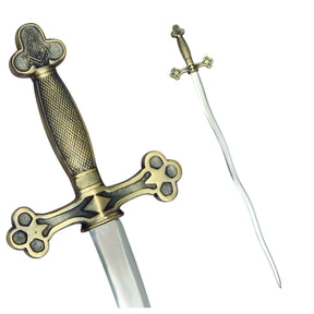 Master Mason Blue Lodge Sword - Snake Flaming Sword Square Compass With G and Golden Hilt - Bricks Masons