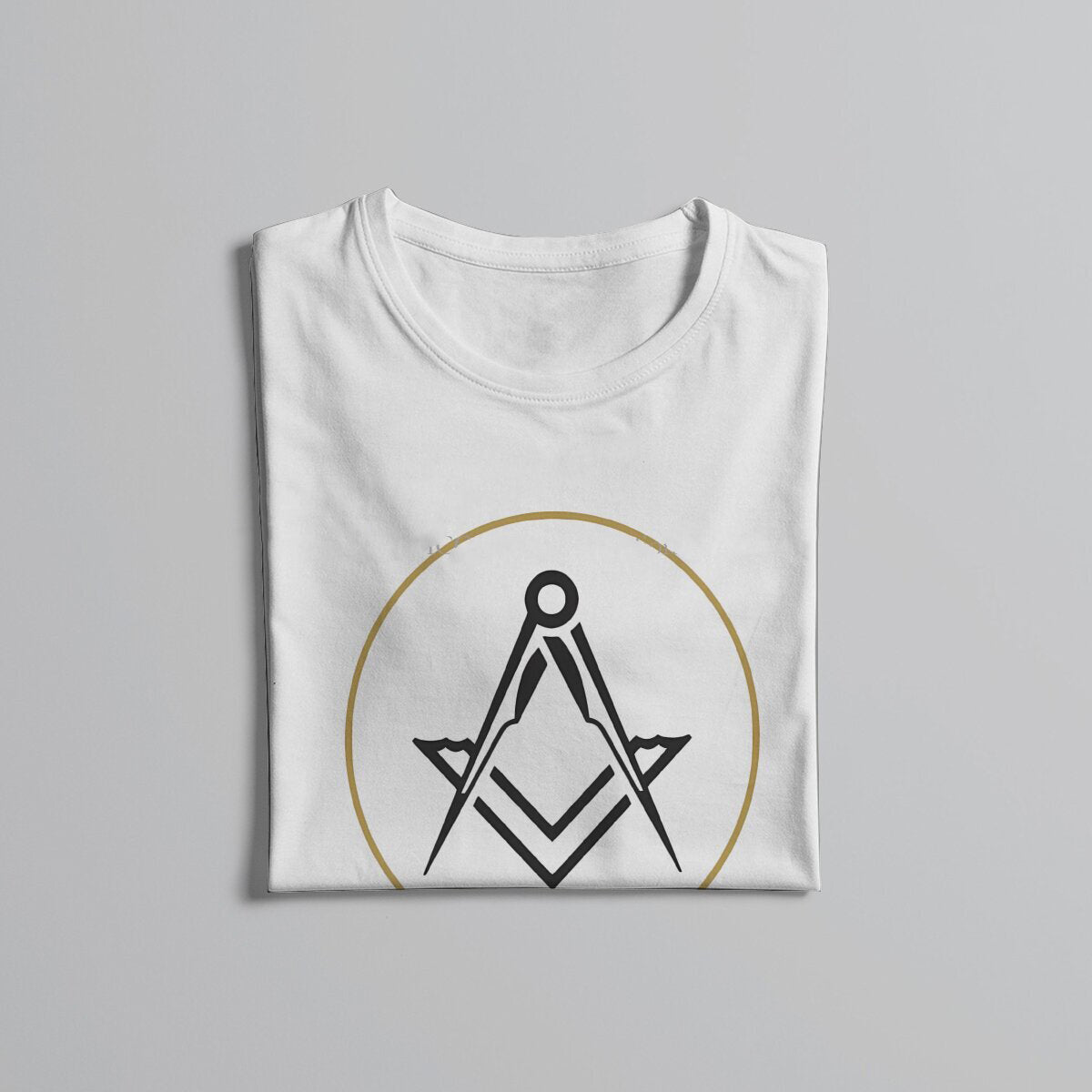 Master Mason Blue Lodge T-Shirt -  Polyester Gold Square Compass - Bricks Masons