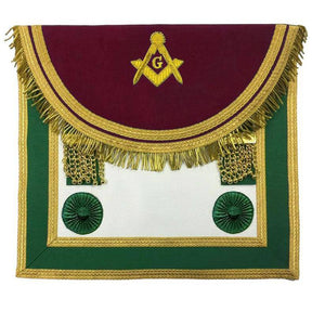 Master Mason Craft Scottish Regulation Apron - Green & Brown - Bricks Masons