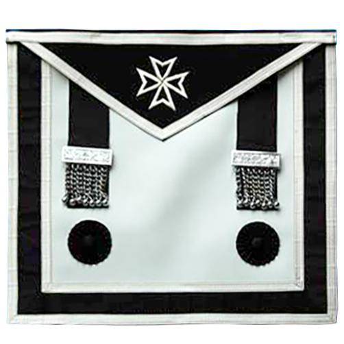 Master Mason Malta Regulation Apron - White Maltese Cross - Bricks Masons