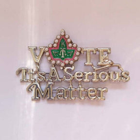 OES Lapel Pin - VOTE - Bricks Masons