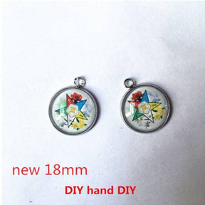 OES Necklace - 28mm Crystal Pendant (Gold & Silver) - Bricks Masons