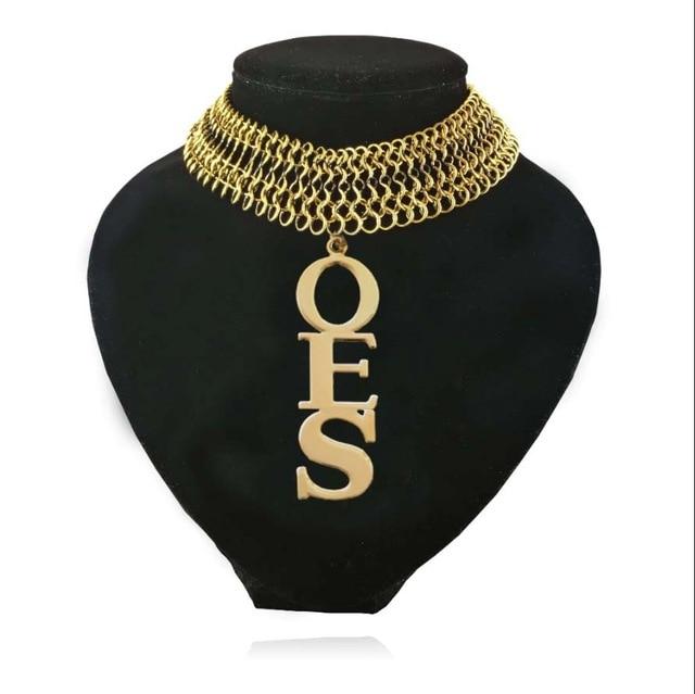 OES Necklace - Gold & Silver - Bricks Masons