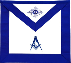 Officers Blue Lodge Officer Apron Set - Blue Ribbon Machine Embroidery (Set of 19) - Bricks Masons