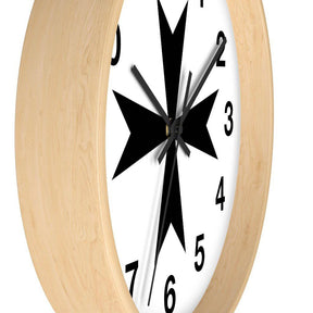 Order Of Malta Clock - Wooden Frame - Bricks Masons