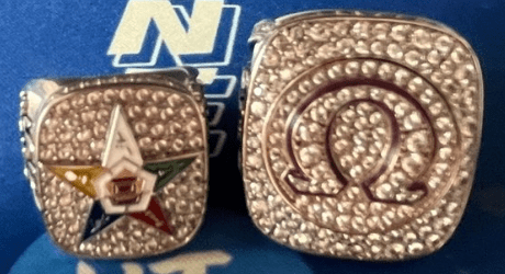 OES Ring  - Order Of The Eastern Star Sterling Silver - Bricks Masons