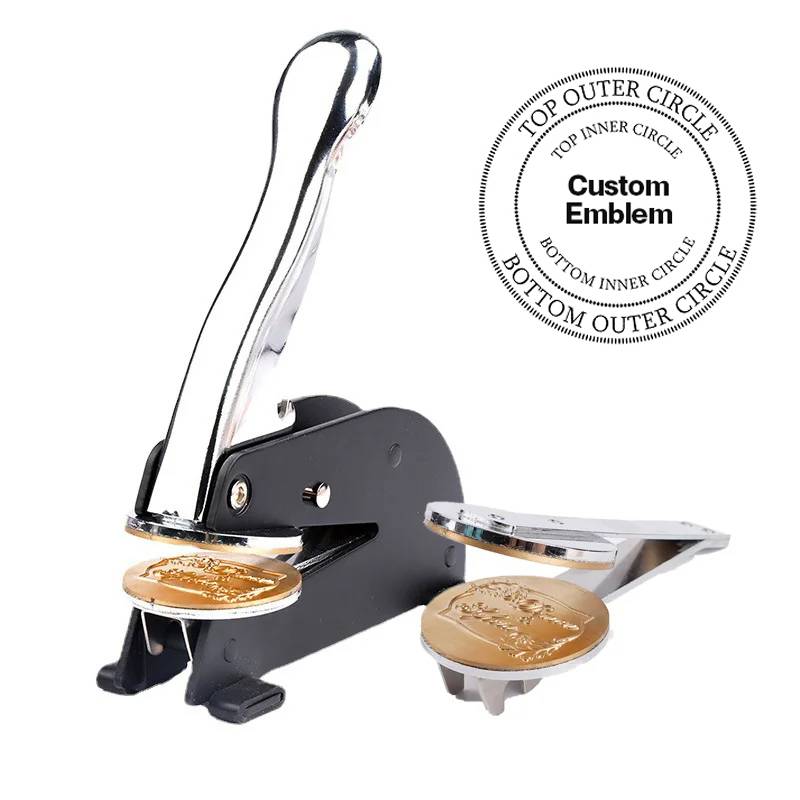 Order of the Secret Monitor Seal Press - Desktop  Stainless Steel With Customizable Stamp - Bricks Masons