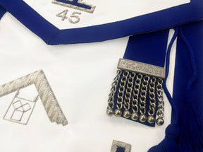 Past Master Blue Lodge Pennsylvania Regulation Apron - Royal Blue - Bricks Masons