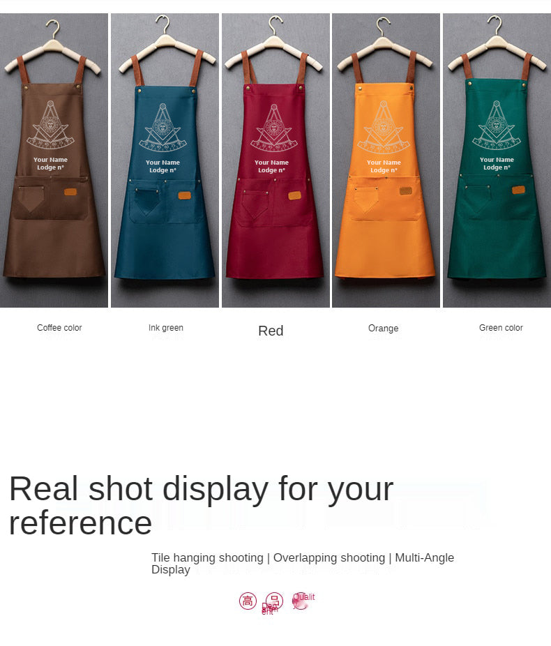 Past Master Blue Lodge California Regulation Work Apron - Various Colors - Bricks Masons