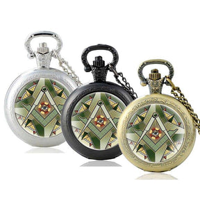 Master Mason Blue Lodge Pocket Watch - Square & Compass G (3 variants)