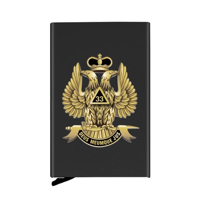 33rd Degree Scottish Rite Wallet - Automatic Pop-up Credit Card