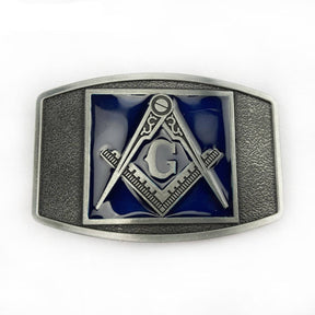 Master Mason Blue Lodge Belt - Square & Compass G