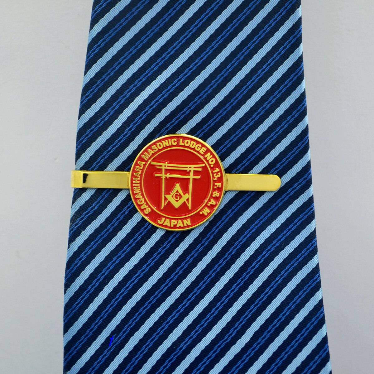 Master Mason Blue Lodge Tie Bar - Japan Shrine Torii SAGAMIHARA